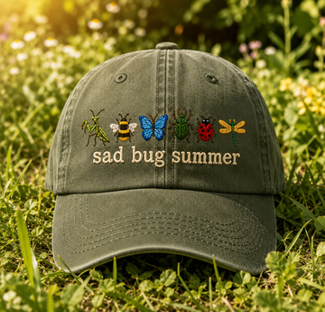 Personalized Insect Lover Embroidered Washed Dad Hat