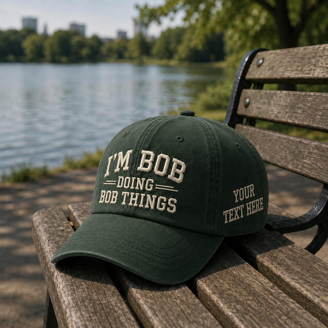 I'm Bob Doing Bob Things Embroidered Personalized Washed Dad Hat