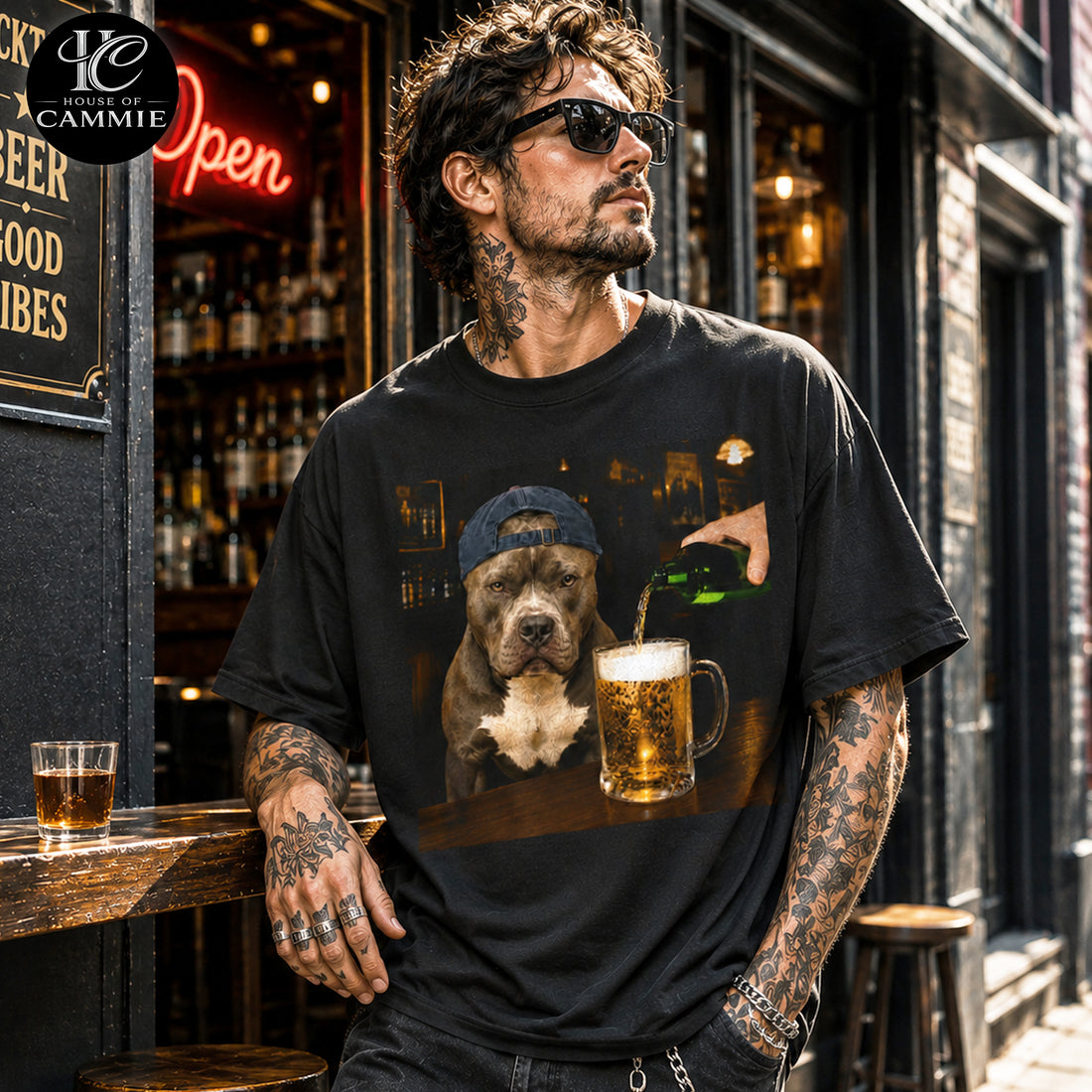 Personalized Pitbull Dog Photo T-Shirt | Custom Pitbull Portrait Graphic Tee, Unique Dog Lover Gift for Men & Women