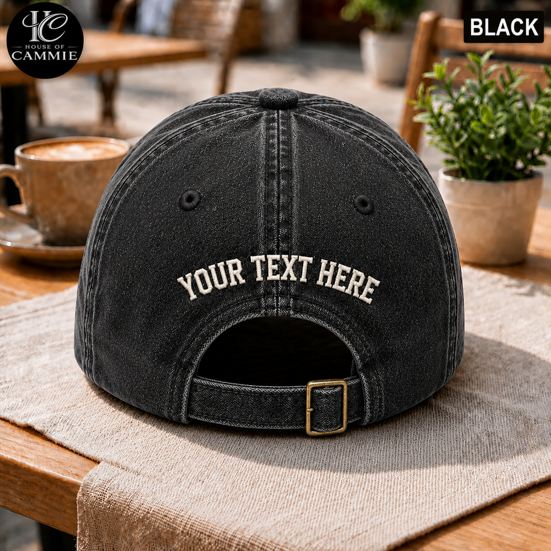 Personalized Cat Photo Embroidered Washed Dad Hat, Custom Pet Portrait Embroidery Baseball Cap, Cat Lover Gift, Personalized Pet Face Hat